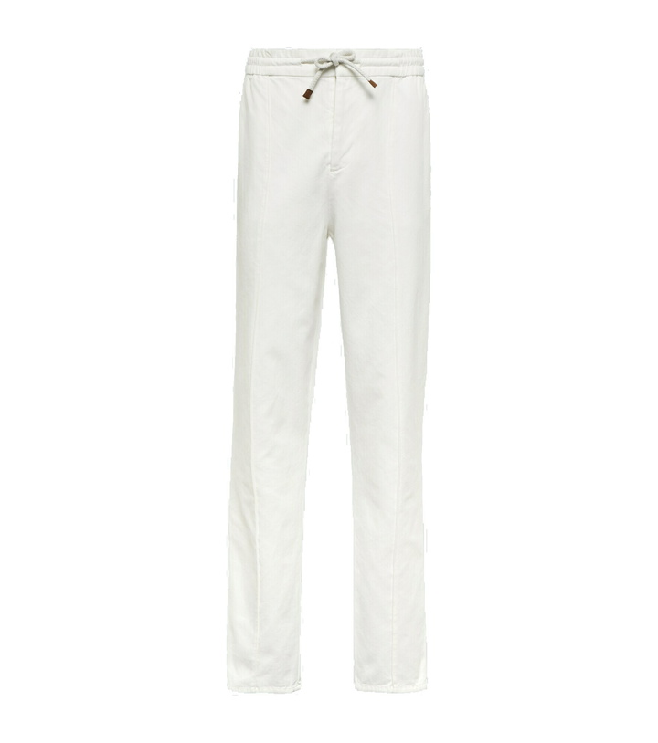 Photo: Brunello Cucinelli - Cotton gabardine tapered pants