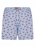 MC2 Saint Barth Man Lightweight Fabric Swim-shorts Lighting Micro Fantasy With Lobster Print