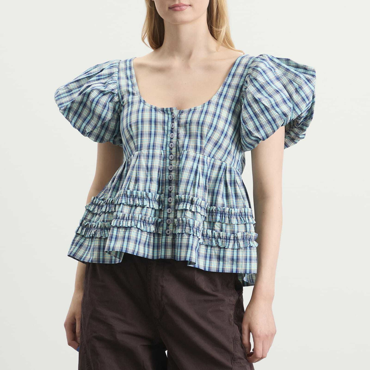 Damson Madder Women's Summer Joy Blouse in Blue