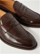 Brunello Cucinelli - Flex Leather Penny Loafers - Brown
