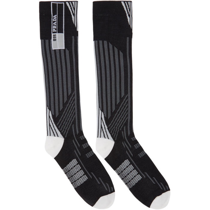 Photo: Prada Black and Grey Tech Socks