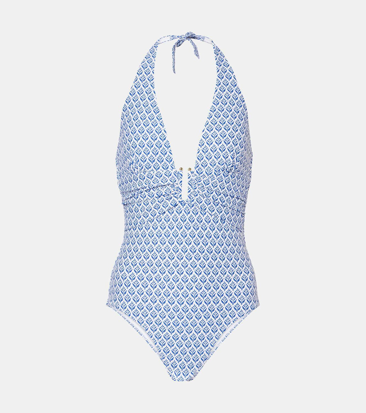 Heidi Klein Cape Cod printed halterneck swimsuit