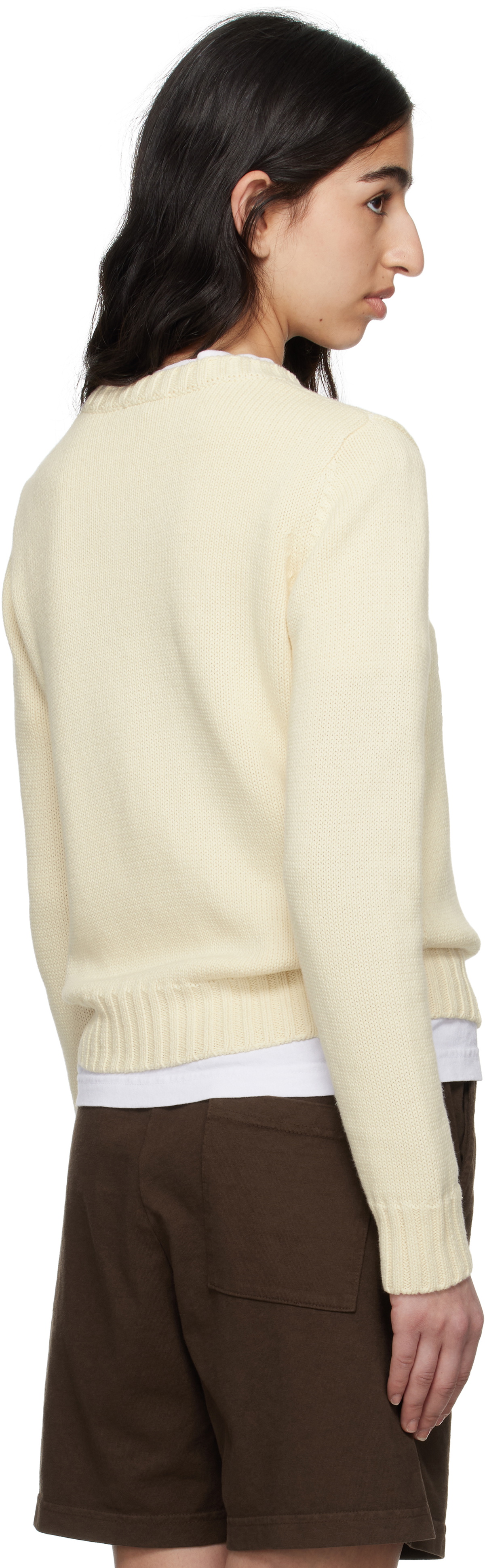 Sporty & Rich Off-White 'Polo Club' Knitted Sweater