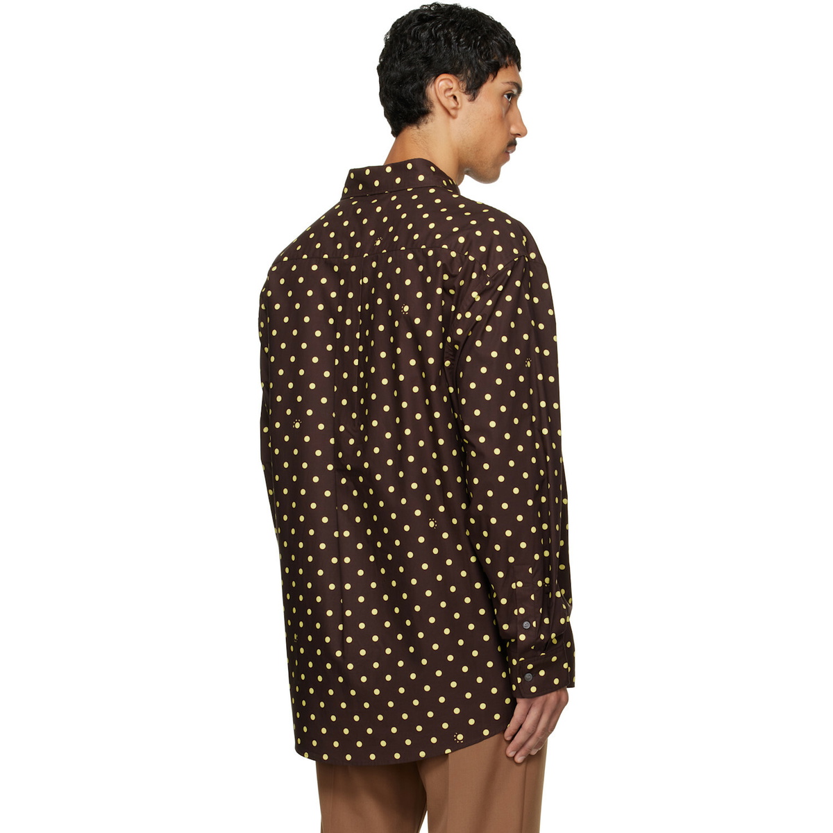 Marni Brown & Yellow Polka-Dot Shirt