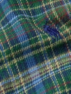 Polo Ralph Lauren - Button Down-Collar Logo-Embroidered Checked Cotton-Flannel Shirt - Green