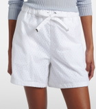 Moncler Broderie anglaise cotton shorts