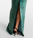 Markarian Yolanda off-shoulder brocade gown