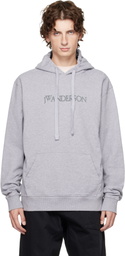 JW Anderson Gray Logo Embroidery Hoodie