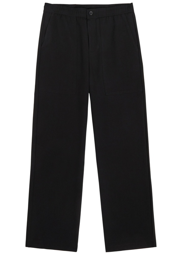Photo: Raith Julian Woven Straight-leg Trousers Black
