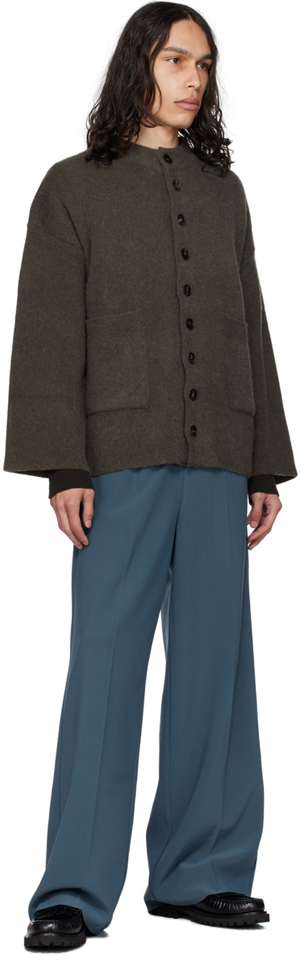 Birrot Brown Round Cardigan
