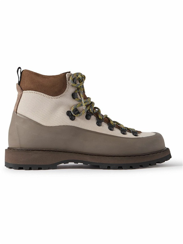 Photo: Diemme - Roccia Vet Sport Rubber and Suede-Trimmed Tech-Mesh Hiking Boots - Gray