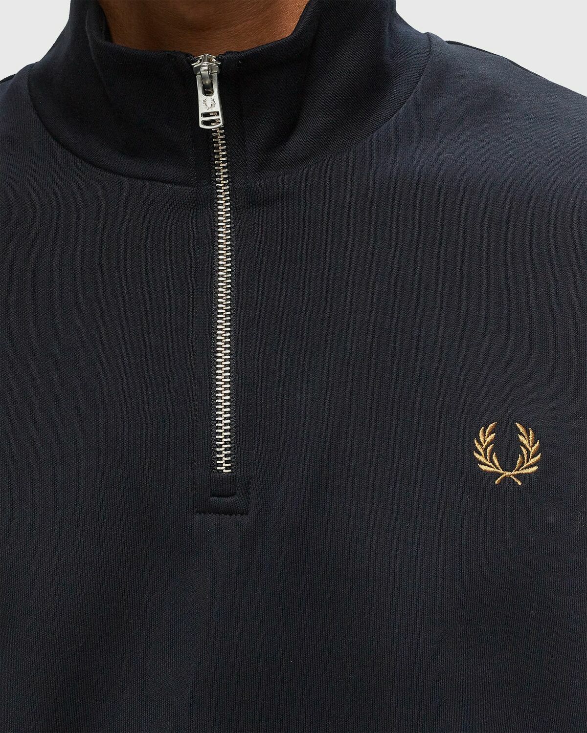 Fred Perry Half Zip Sweatshirt Blue Half Zips Fred Perry