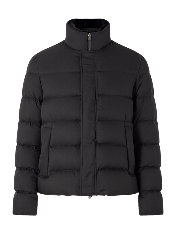 Photo: Herno - Arendelle Plush-Trimmed Quilted Shell Down Jacket - Black