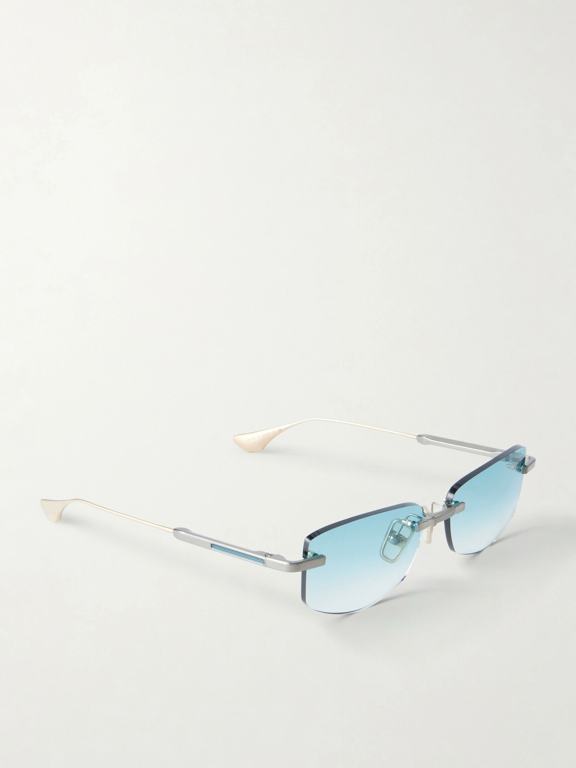 DITA - Trysim.75 Square-Frame Gold and Silver-Tone Titanium Sunglasses
