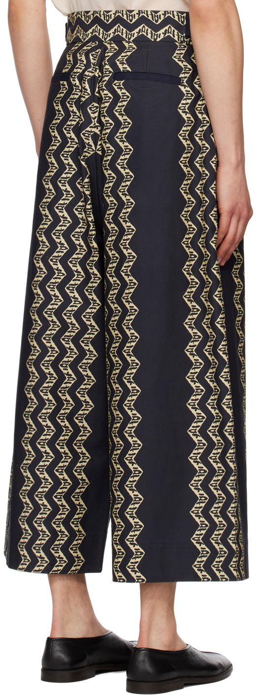 Nicholas Daley Black Two-Pleat Trousers