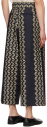 Nicholas Daley Black Two-Pleat Trousers