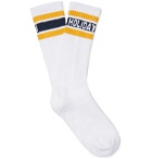 Holiday Boileau - Logo-Jacquard Ribbed Cotton Socks - White