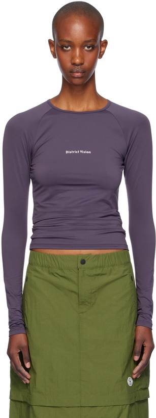 Photo: District Vision Purple Lightweight Long Sleeve Fitted Sport T-Shirt