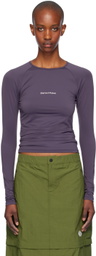 District Vision Purple Lightweight Long Sleeve Fitted Sport T-Shirt
