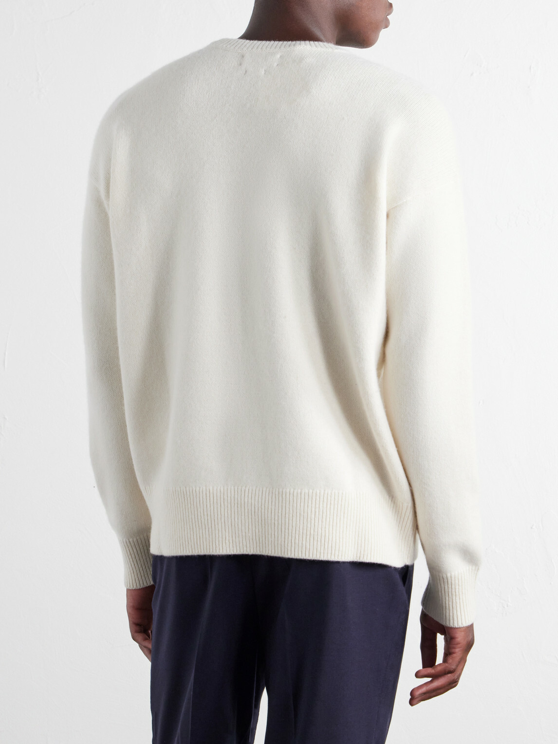 Polo Ralph Lauren - Logo-Embroidered Wool and Cotton-Blend Sweater - Neutrals