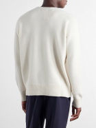 Polo Ralph Lauren - Logo-Embroidered Wool and Cotton-Blend Sweater - Neutrals