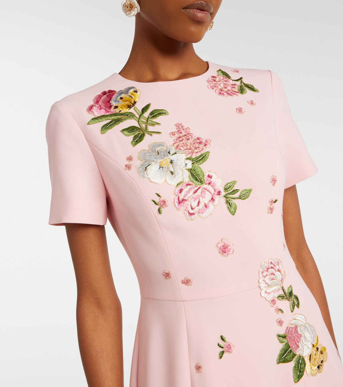 Carolina Herrera Floral embroidered crêpe gown