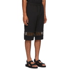 Fendi Black Forever Fendi Zip Down Shorts