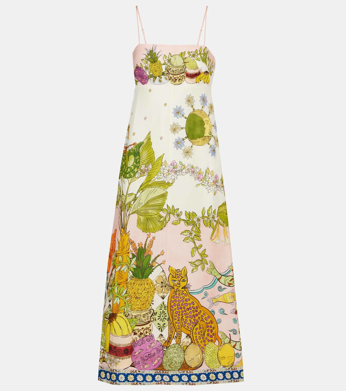 Almais Hazel printed linen-blend maxi dress ALMAIS