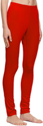 Junya Watanabe Red Elasticized Leggings