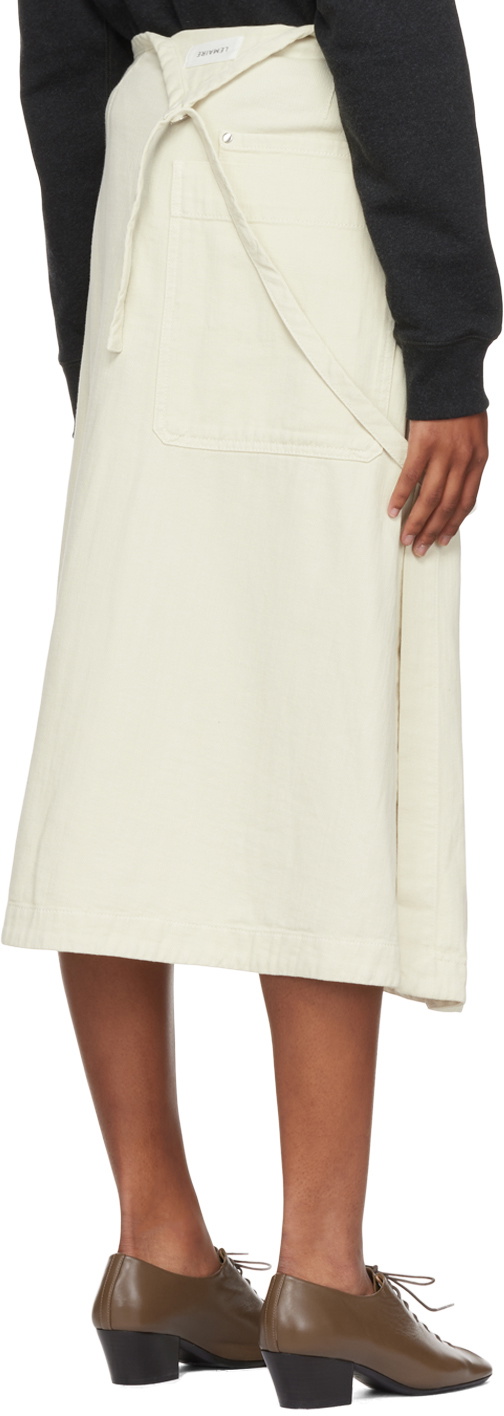 LEMAIRE OffWhite Apron Midi Skirt Lemaire