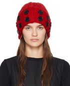 Chopova Lowena Red Starboard Mohair Beanie