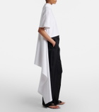 Alaïa Asymmetric cotton-blend jersey T-shirt