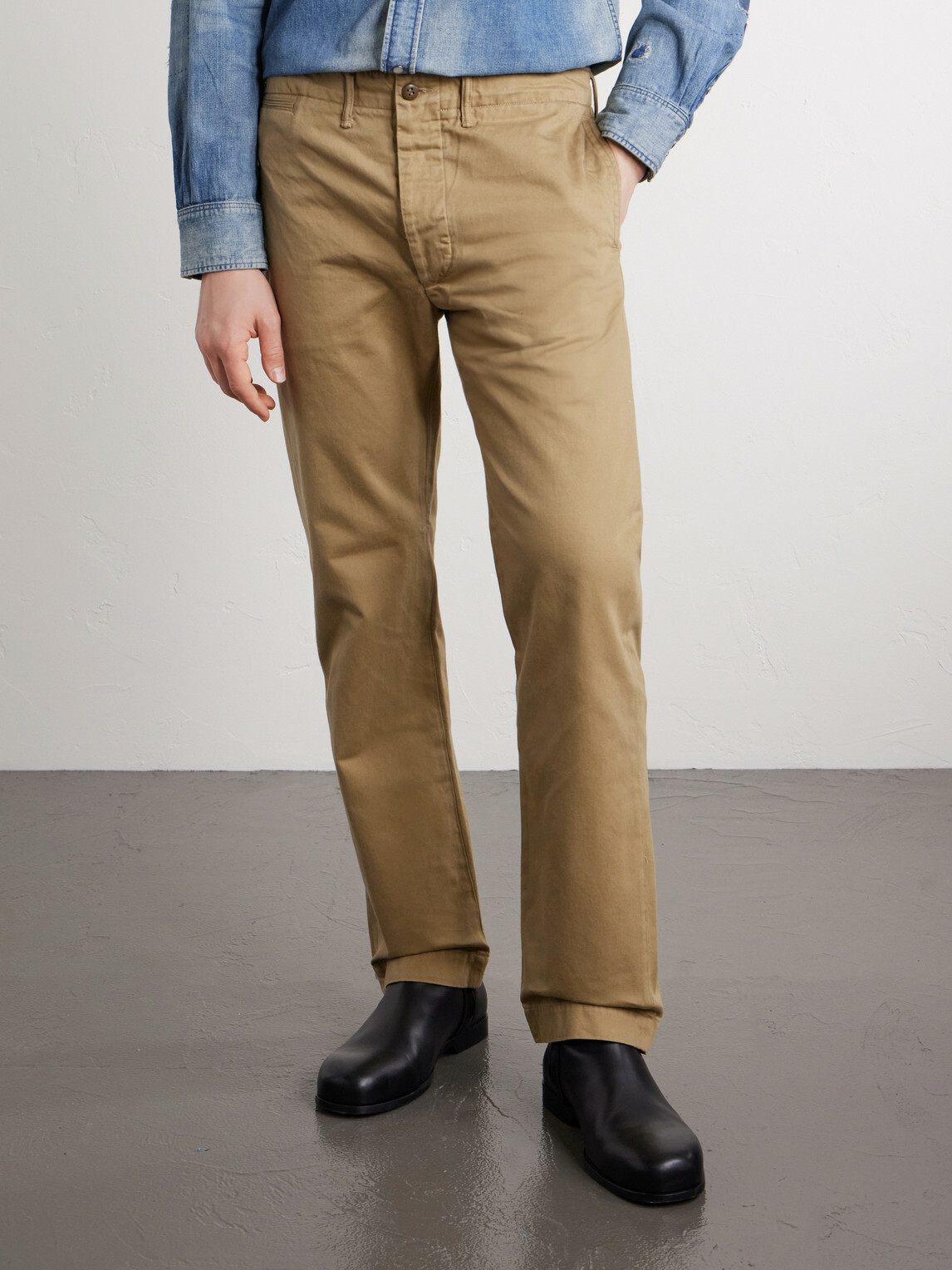 RRL - Straight-Leg Cotton-Twill Trousers - Neutrals