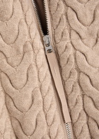 Varley Reggie Quilted Cable-knit Jacket Taupe