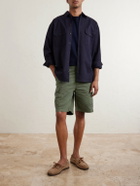 Hartford - Battle Straight-Leg Cotton Shorts - Green