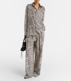 Balenciaga Snake-print silk shirt