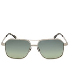 Moscot Mingle Sunglasses in Silver/Forest Wood