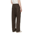 Fear of God ESSENTIALS Brown Signature Relaxed Faux-Suede Track Pants
