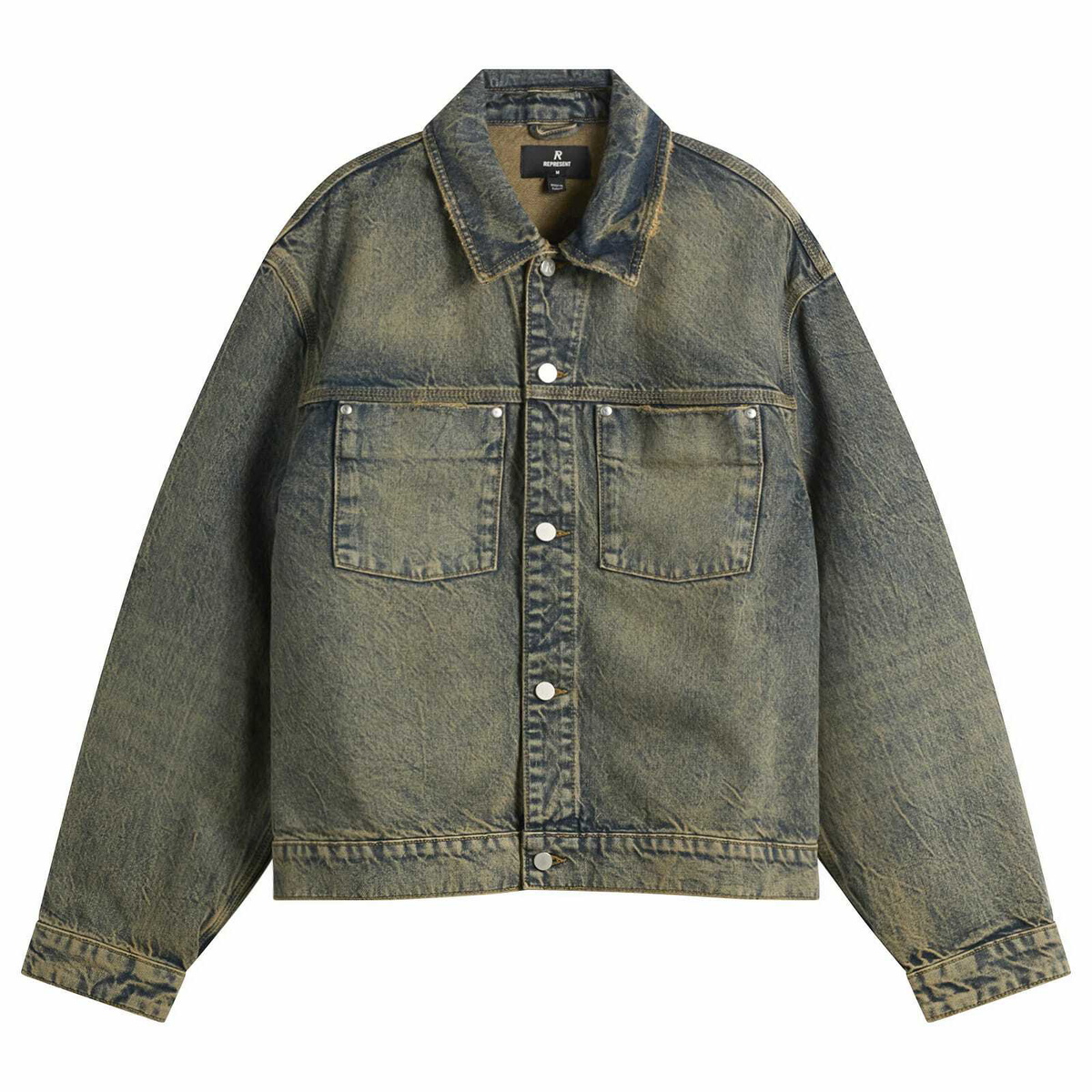 Represent Men's Denim Trucker Jacket in Blue Cream