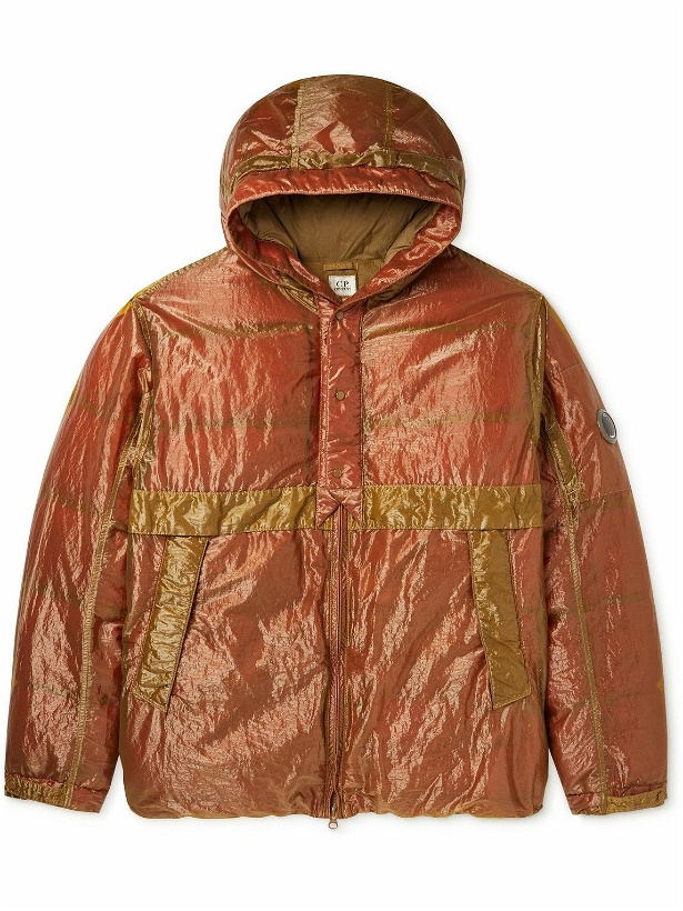 Photo: C.P. Company - Crinkled-Shell Hooded Down Jacket - Brown