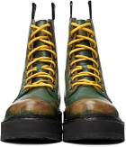 R13 Green & Tan Single Stack Boots