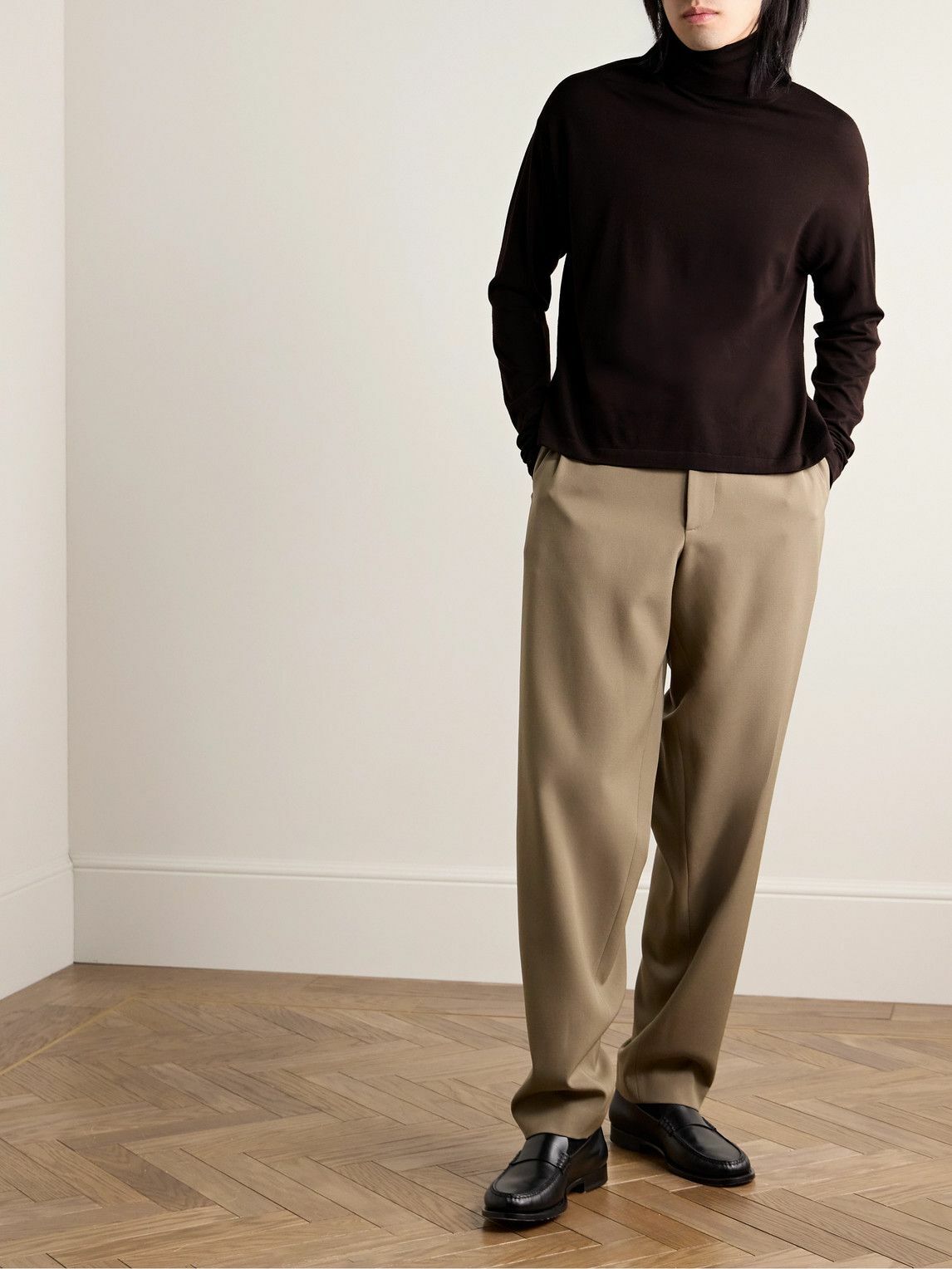 The Row - Mavel Wool Rollneck Sweater - Brown