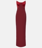 Safiyaa Drew crêpe corset gown