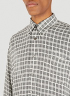 Borrowed Check Shirt in Grey