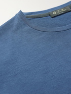 Loro Piana - Silk and Cotton-Blend Jersey T-Shirt - Blue