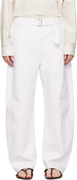 LEMAIRE White Twisted Belted Jeans