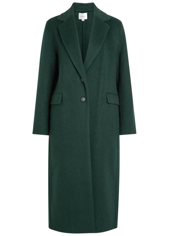 Photo: Vince Single-breasted Wool-blend Coat Green