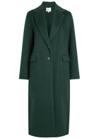 Vince Single-breasted Wool-blend Coat Green