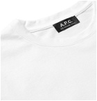 A.P.C. - Bobby Logo-Print Cotton-Jersey T-Shirt - Neutrals