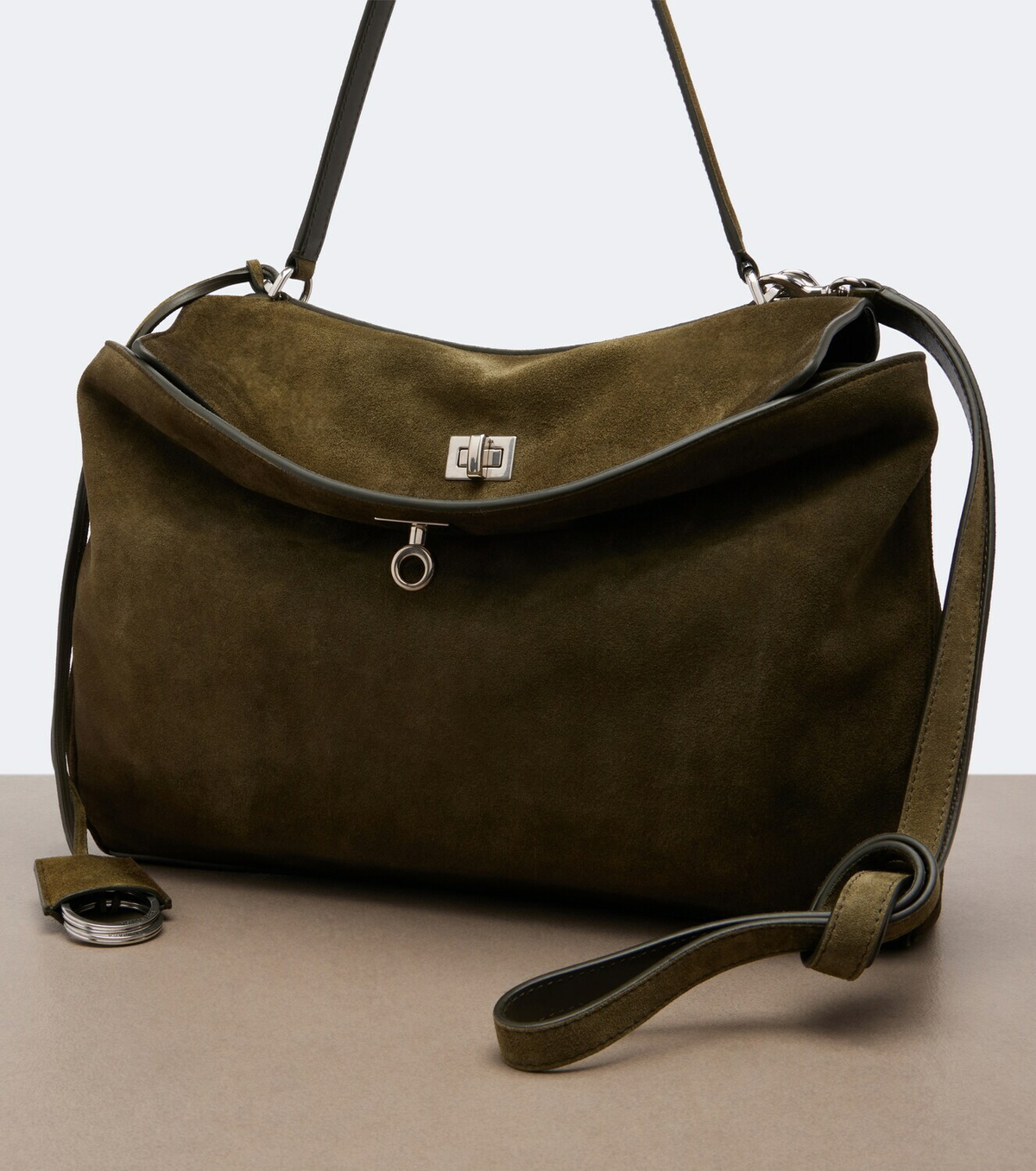 Balenciaga Rodeo Medium suede shoulder bag